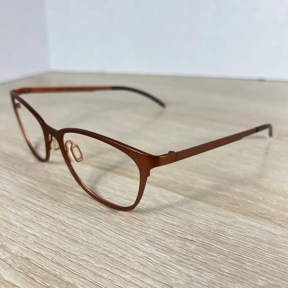 NWOT Orgreen Nastassja 833 Eyeglasses Burnt Orange Frame Only Titanium 53-17-140